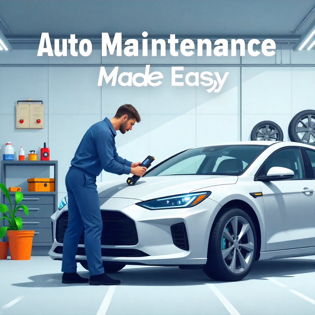 A mechanic checking car engine oil with tools and checklist, representing 2025 auto maintenance tips and vehicle care guide.